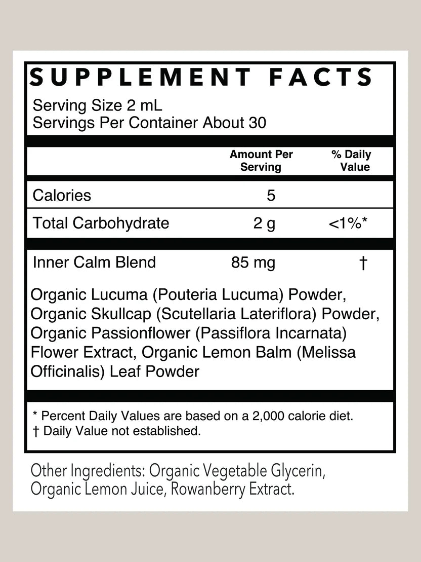Inner Calm Herbal Tincture | 2 oz