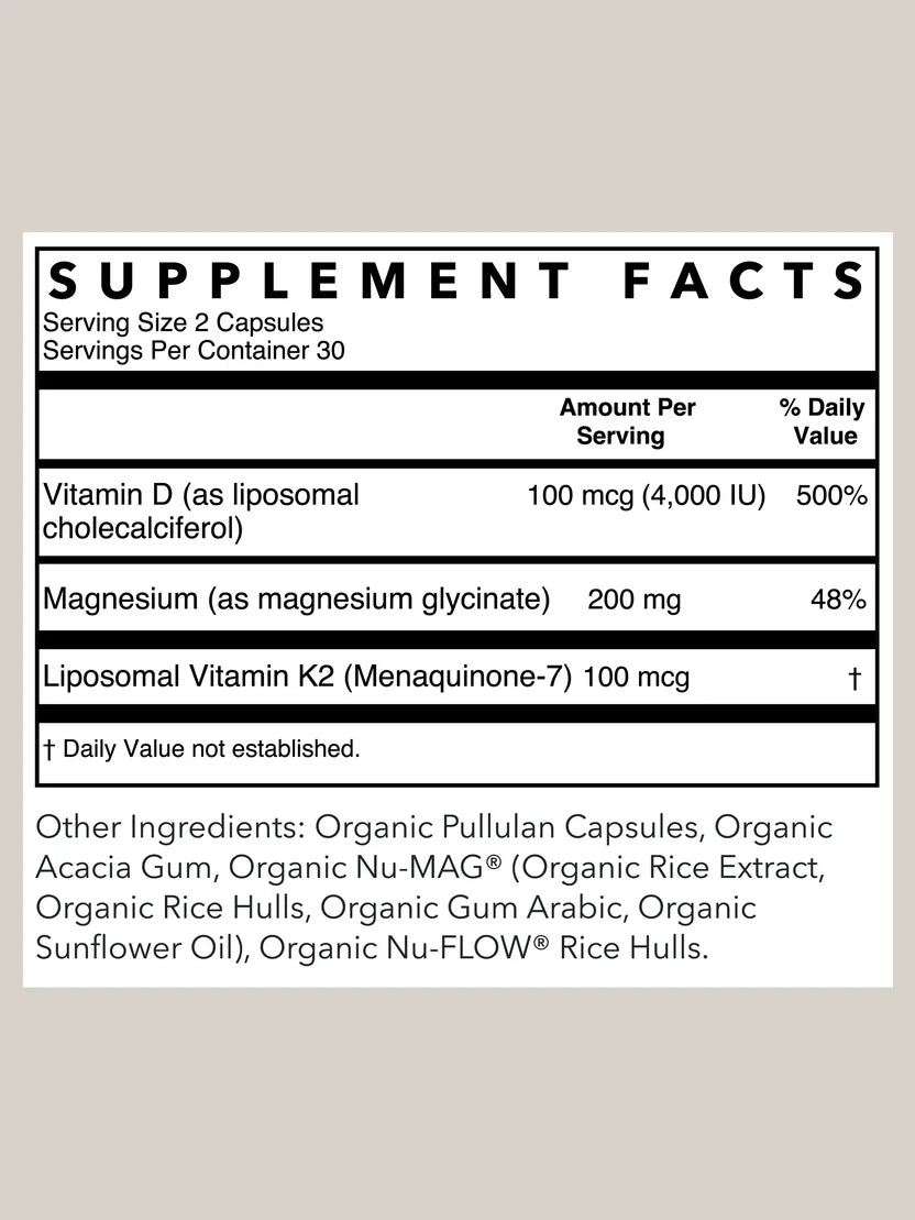 Liposomal Vitamin D3 + K2 | 60 Capsules