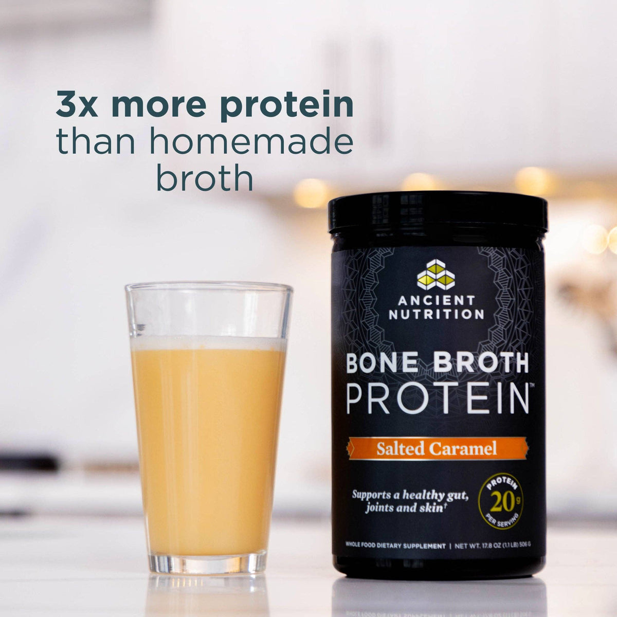 Bone Broth Protein | Powder Salted Caramel (20 Servings)