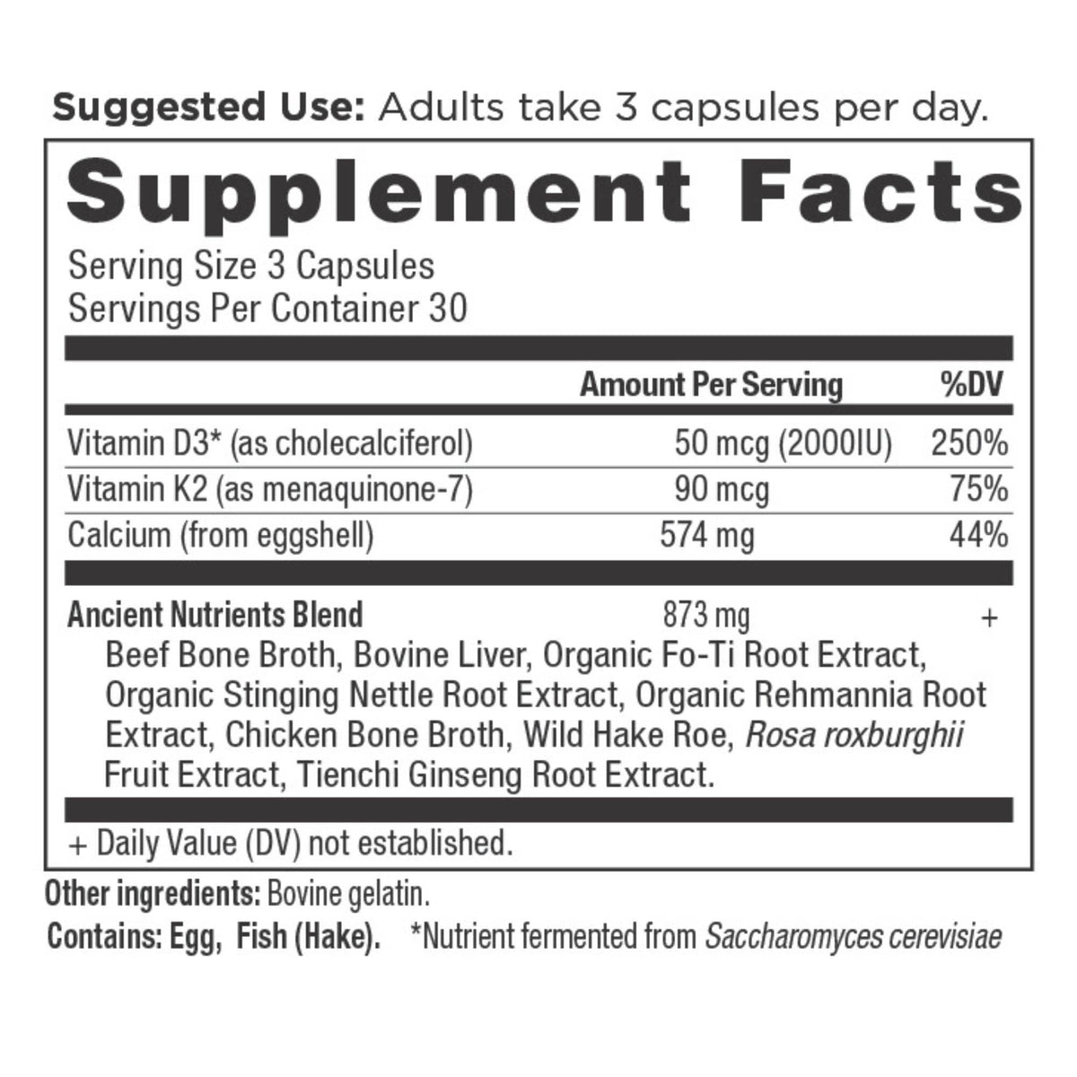 Ancient Nutrients Calcium | Capsules (90 Capsules)