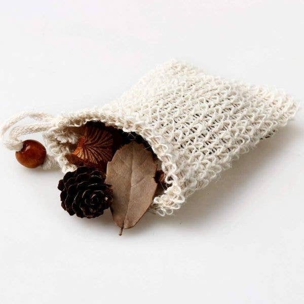 Soap Bag - Sisal | Natural Fibre Mesh Soap Pouch Sack