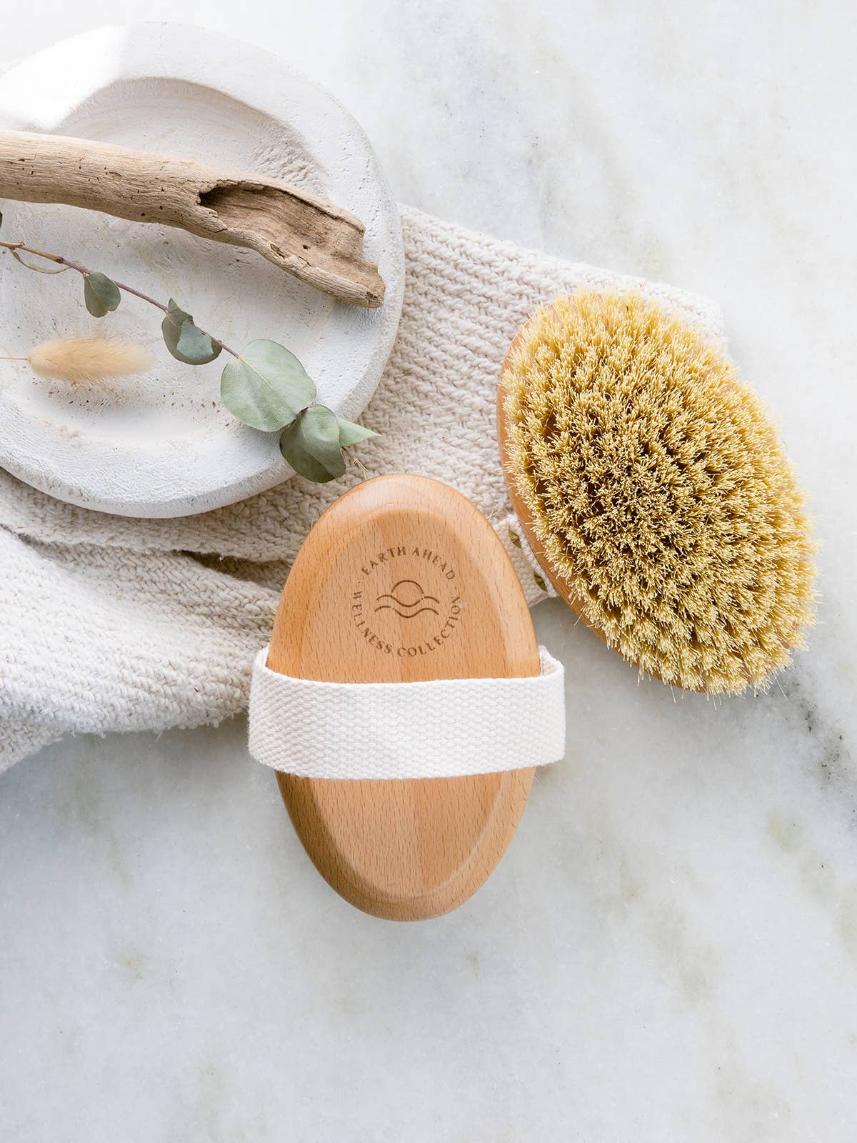 Oval Dry Brush – Eco-Friendly Beechwood, Sisal & Cotton