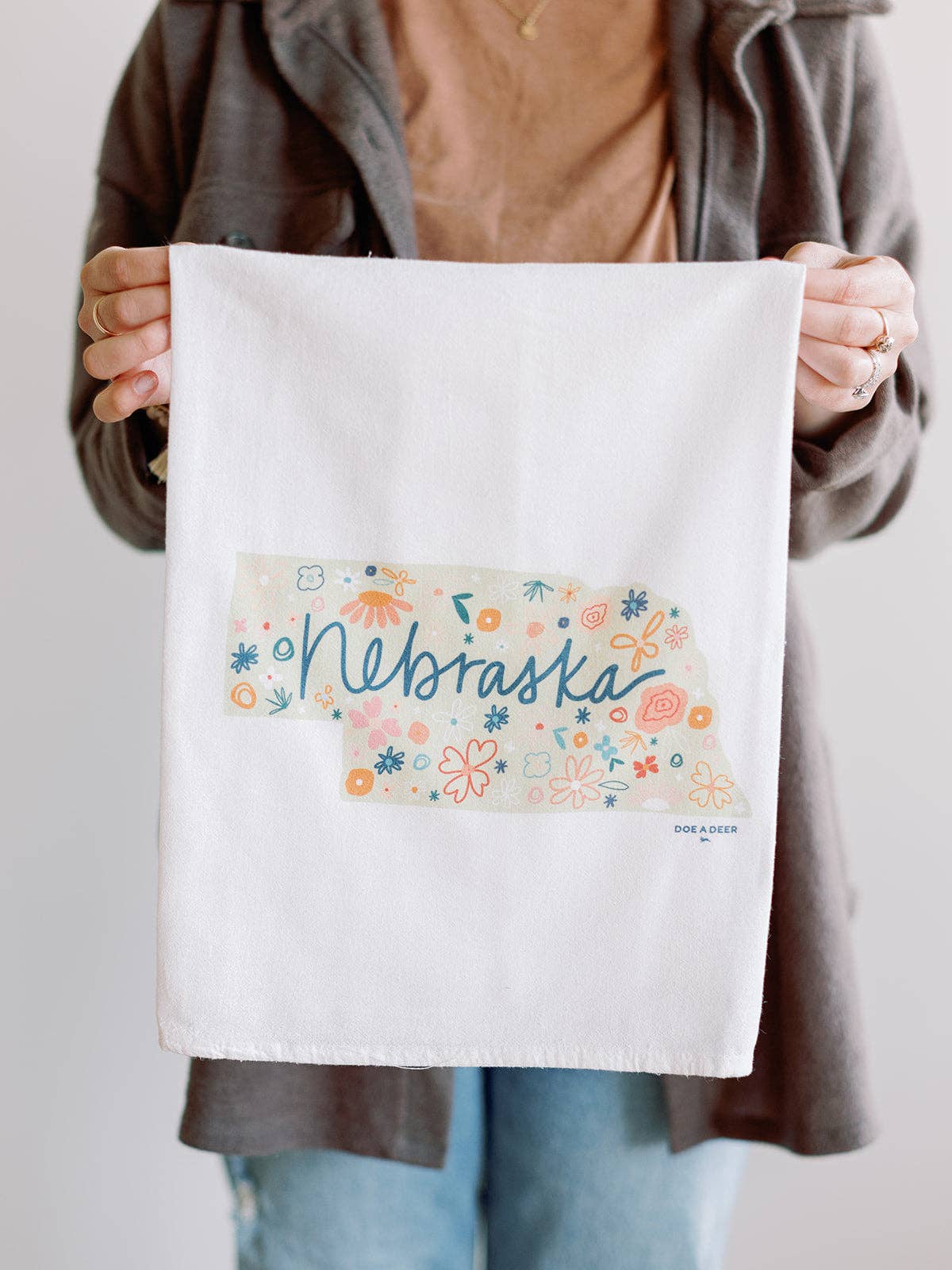 Nebraska Floral Towel