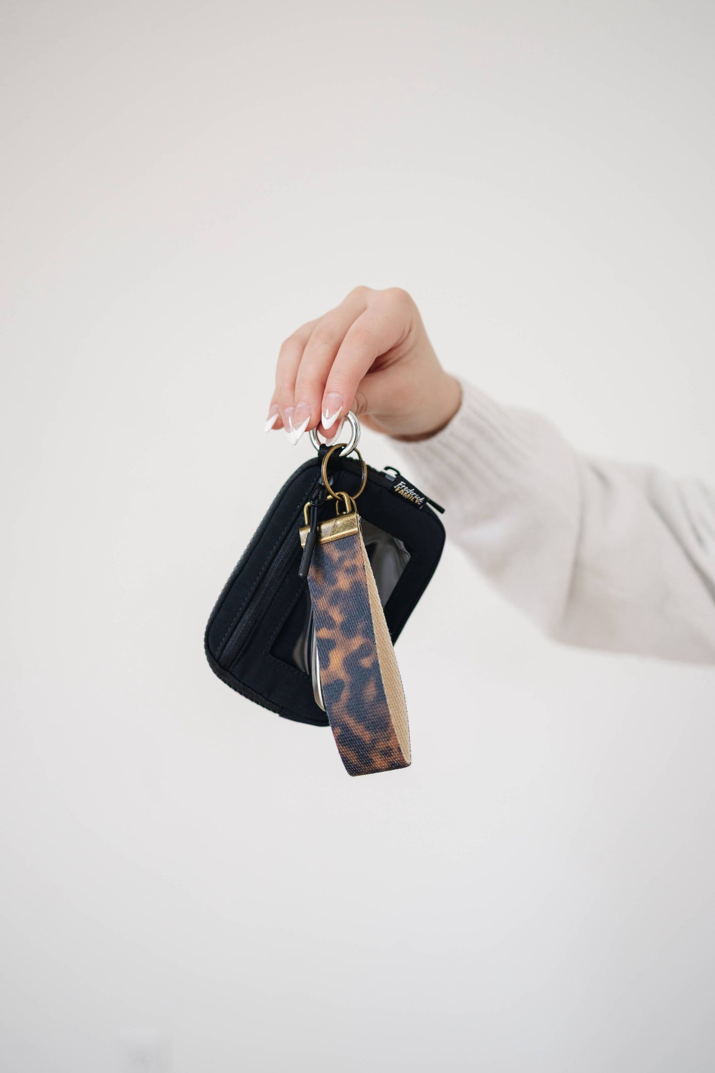 Keychain Wallet with Wrist Lanyard, Compact Card Holder