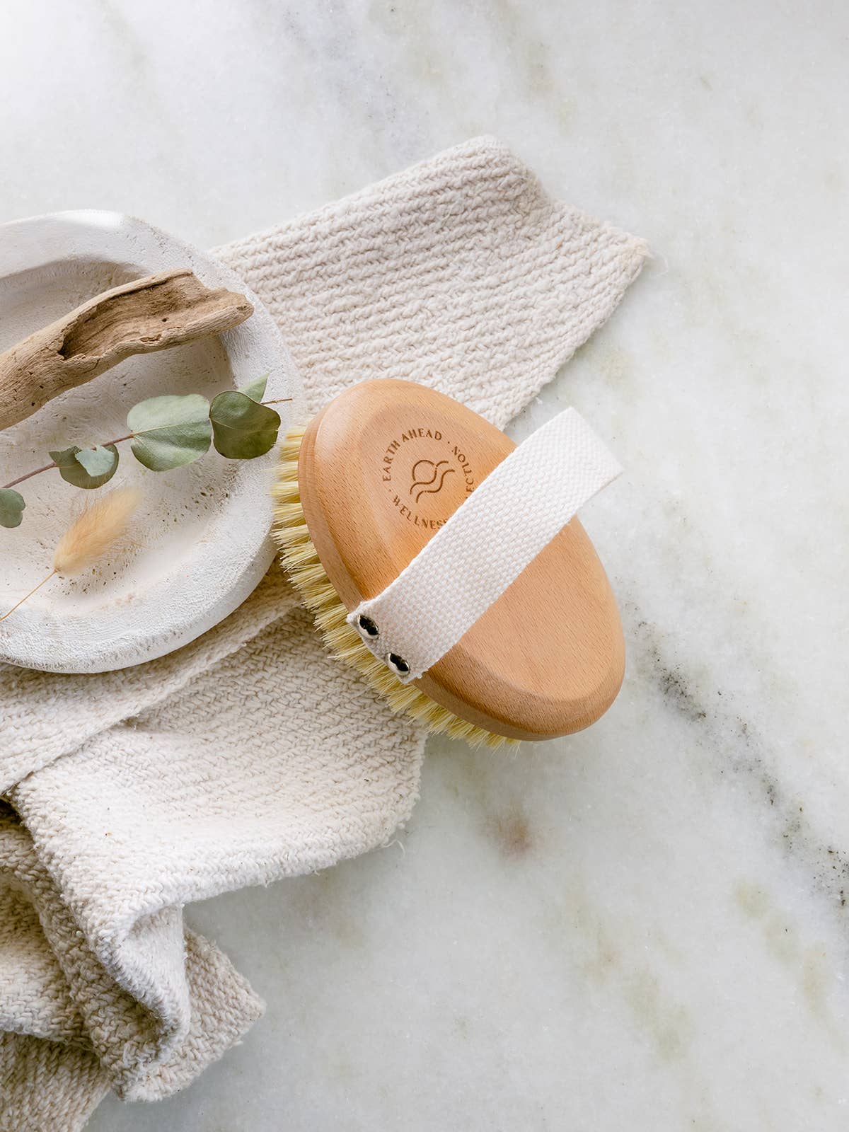Oval Dry Brush – Eco-Friendly Beechwood, Sisal & Cotton