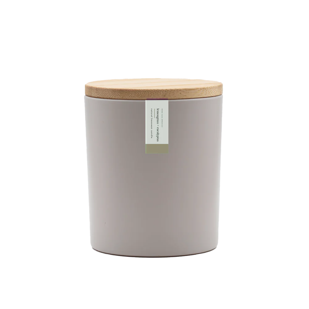 Beeswax Candle - 8.75 oz - Lemongrass + Eucalyptus