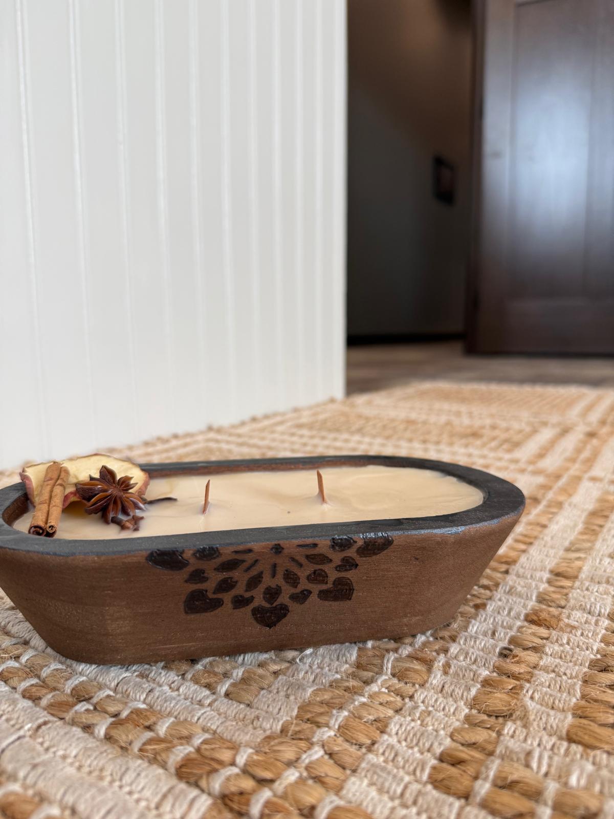 Wooden Bowl Candle by Feral Blessings